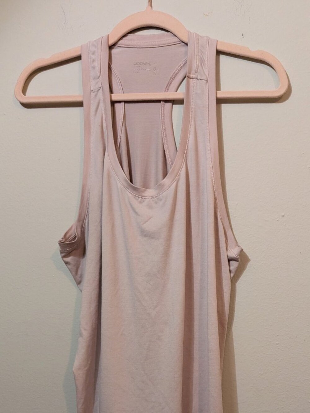 Jockey Blush Pink Stretch Racerback Tank Peach Size L